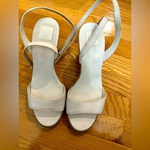 Tori Burch Landon wedge espadrille white size 8